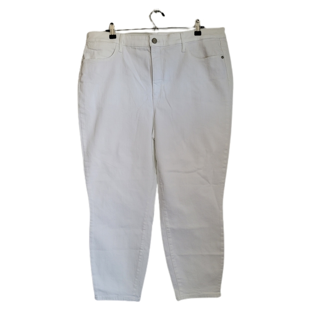 Talbots Jeans Womens Size 18 White Flawless High Waist Jegging Crop
